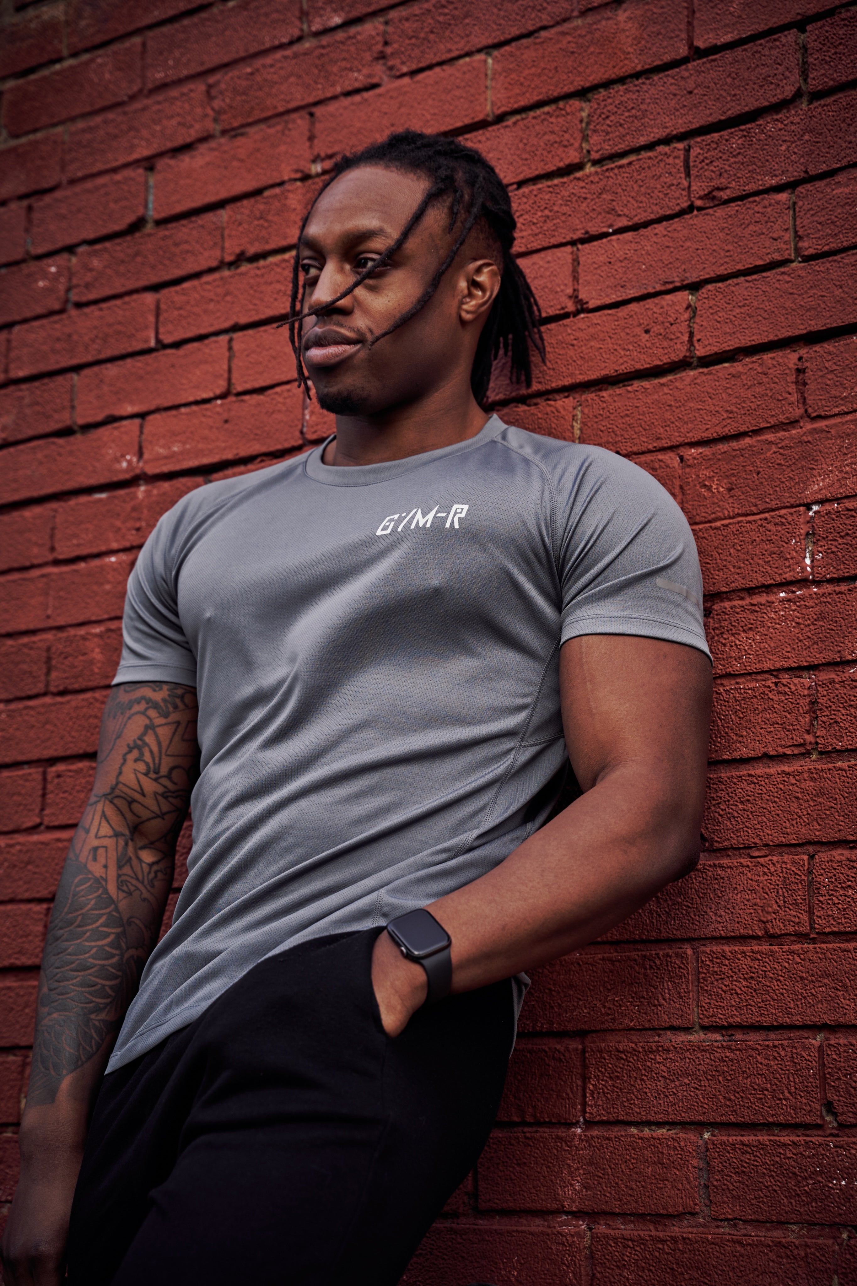 Polyester Flexibility Gym-R T-shirt - Grey