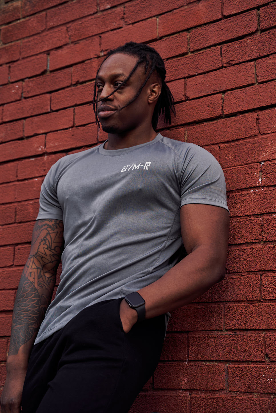 Polyester Flexibility Gym-R T-shirt - Grey